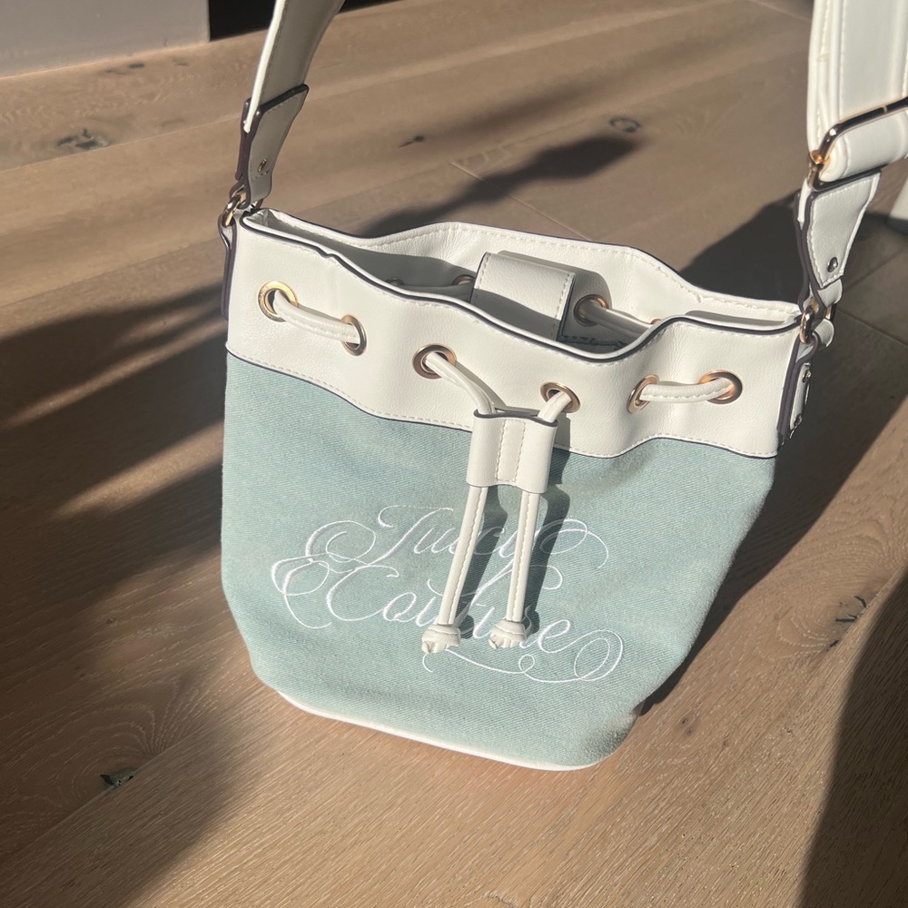 White & Sage Drawstring Bucket Bag - Juicy Couture